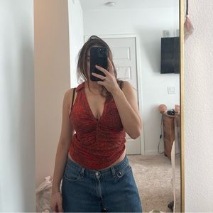 Free people zebra tank top